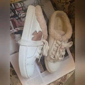 Kate Spade White Cream Cozy Slippers